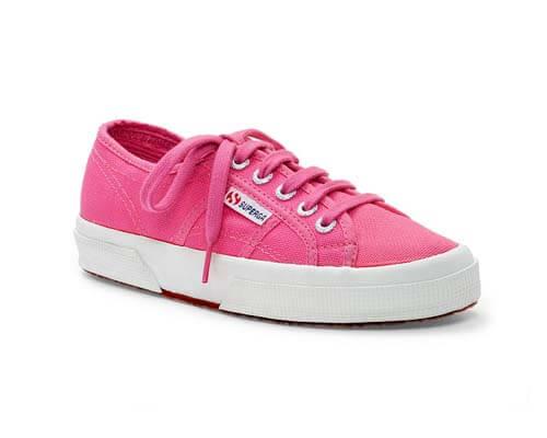 Sneaker Classic in tela di cotone con suola in gomma, colore rosa