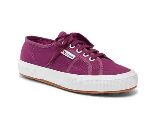Sneaker Classic in tela di cotone con suola in gomma, colore viola
