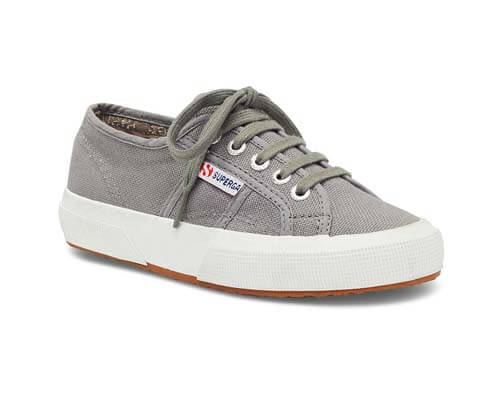 Sneaker Classic in tela di cotone con suola in gomma, colore grigio