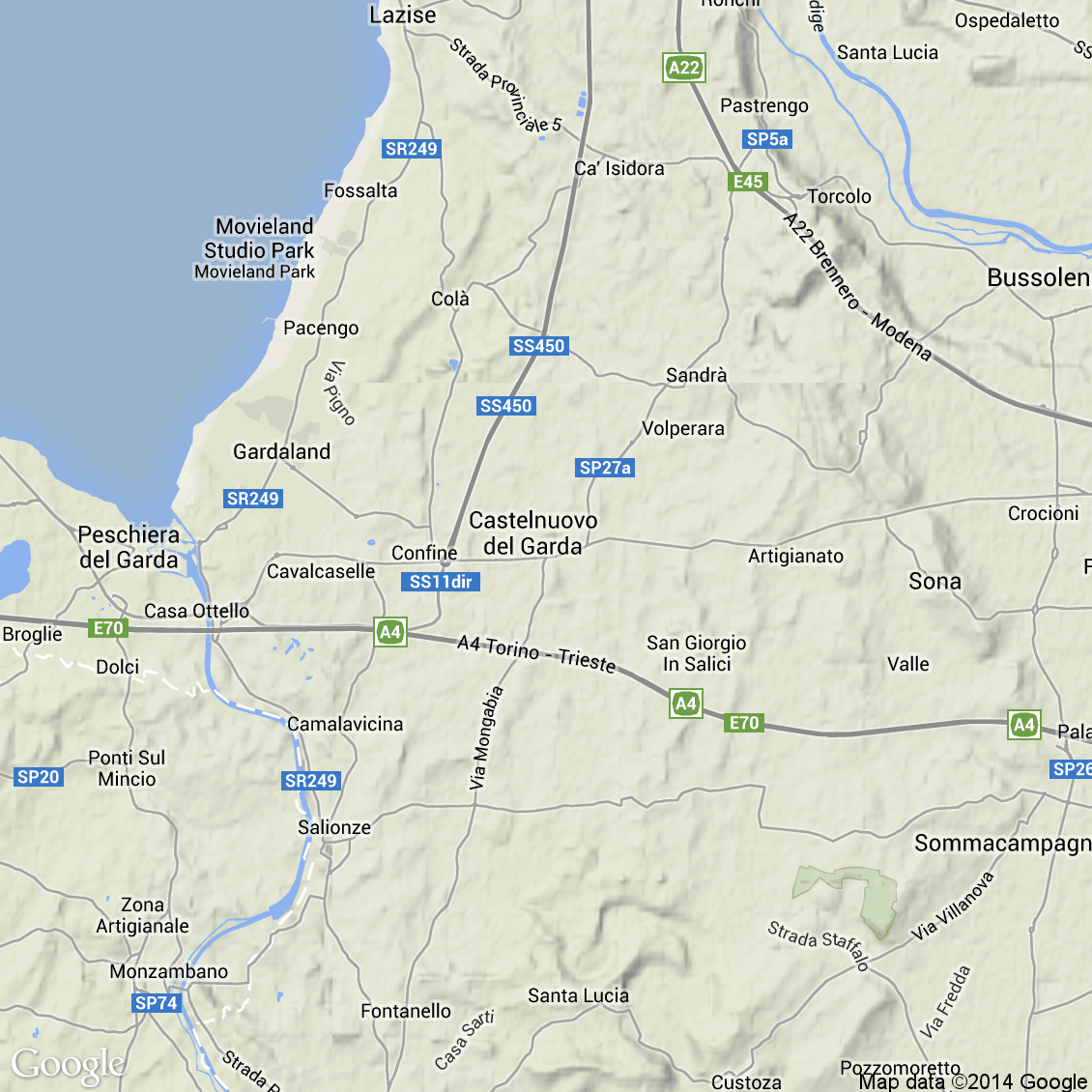 Foto dal territorio del comune di Castelnuovo del Garda media e alta