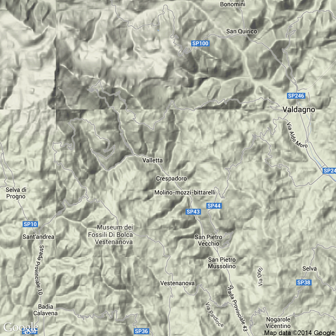 Foto aerea del Crespadoro vista terrain