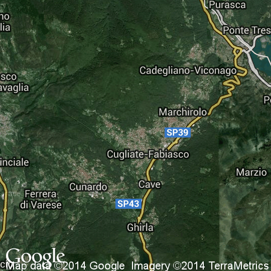 Mappa di Cugliate Fabiasco, Cartine Stradali e Foto Satellitari