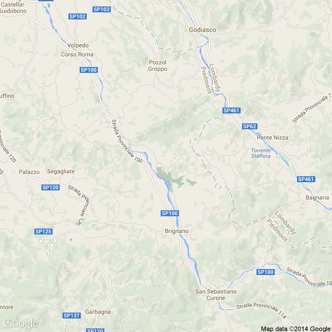 Foto aerea del Momperone vista roadmap