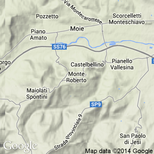Mappa di Monte Roberto, Cartine Stradali e Foto Satellitari