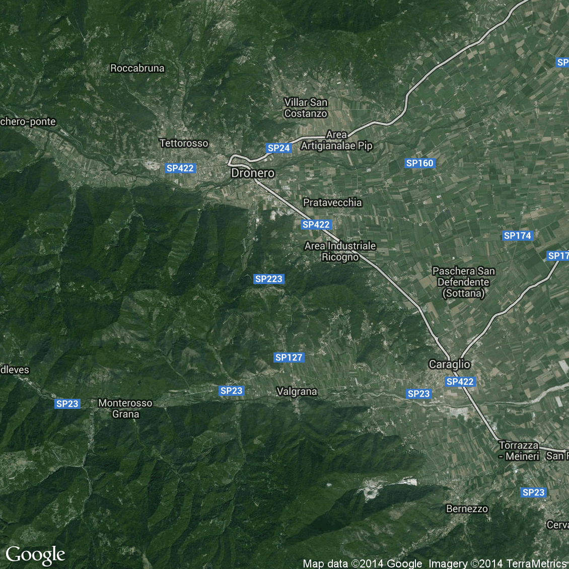 Foto aerea del Montemale di Cuneo vista hybrid