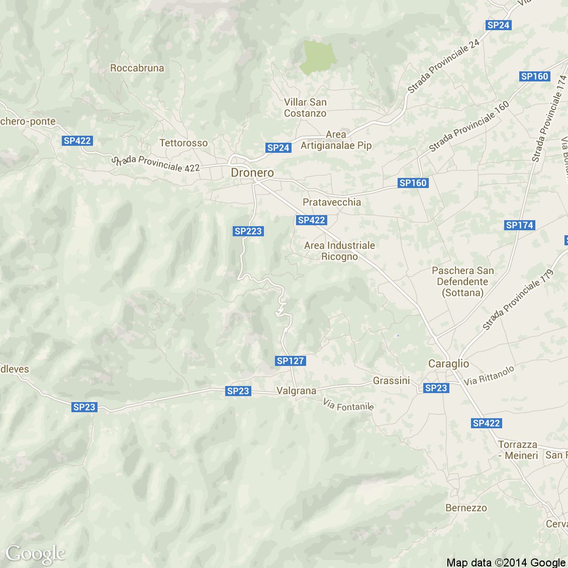 Foto aerea del Montemale di Cuneo vista roadmap