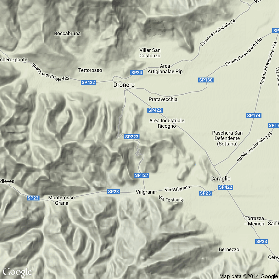 Foto aerea del Montemale di Cuneo vista terrain