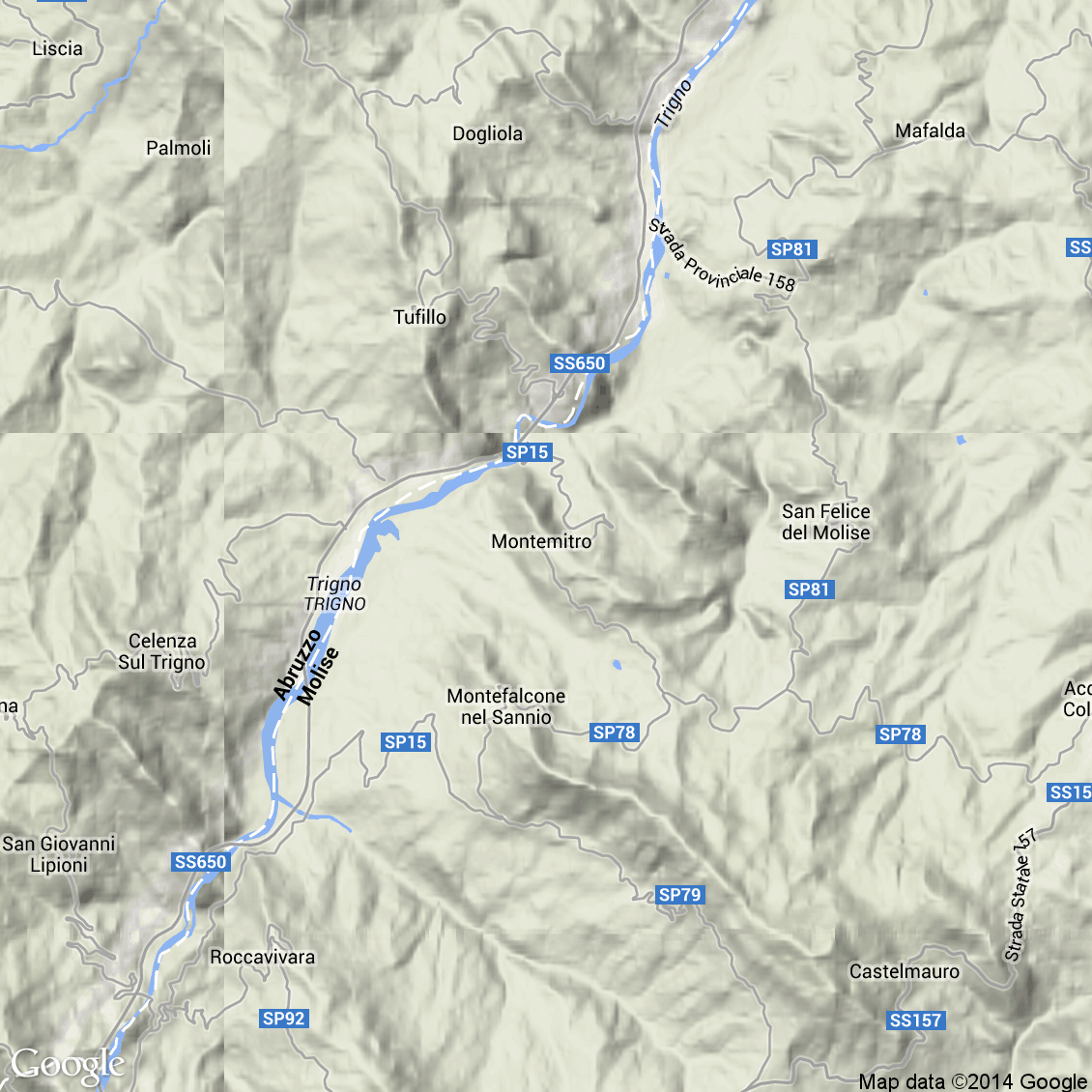Foto aerea del Montemitro vista terrain