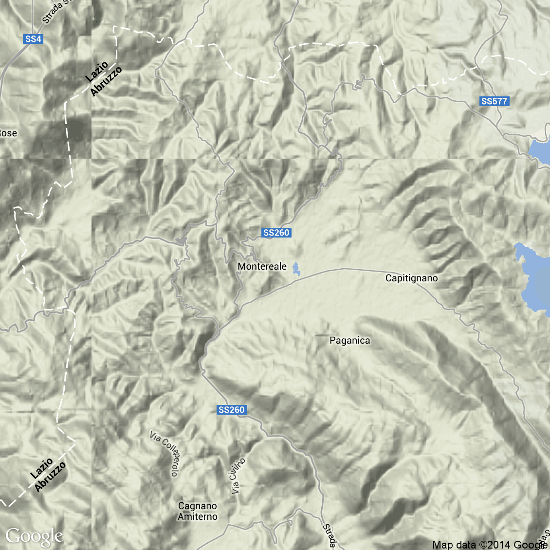 Foto aerea del Montereale vista terrain