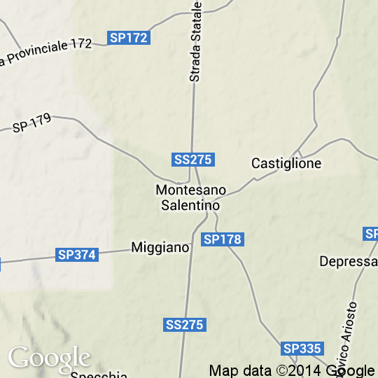 Mappa di Montesano Salentino, Cartine Stradali e Foto Satellitari