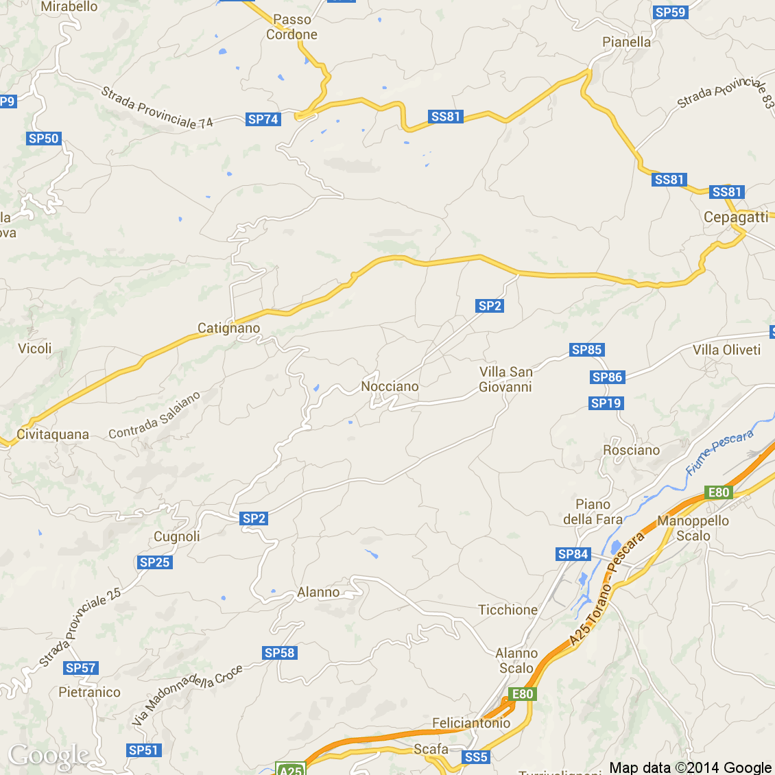Foto aerea del Nocciano vista roadmap
