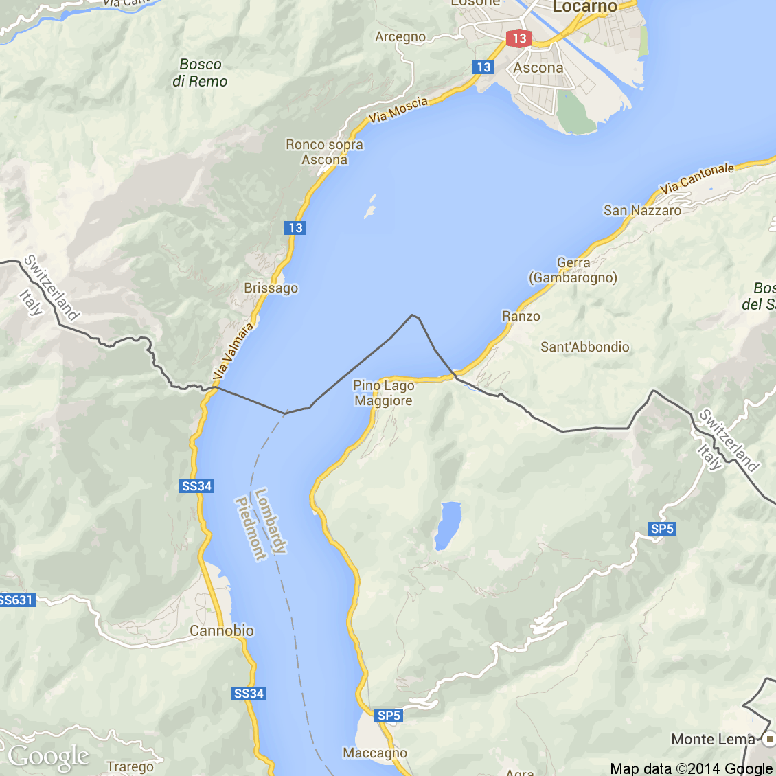 Foto dall'alto delle strade del comune