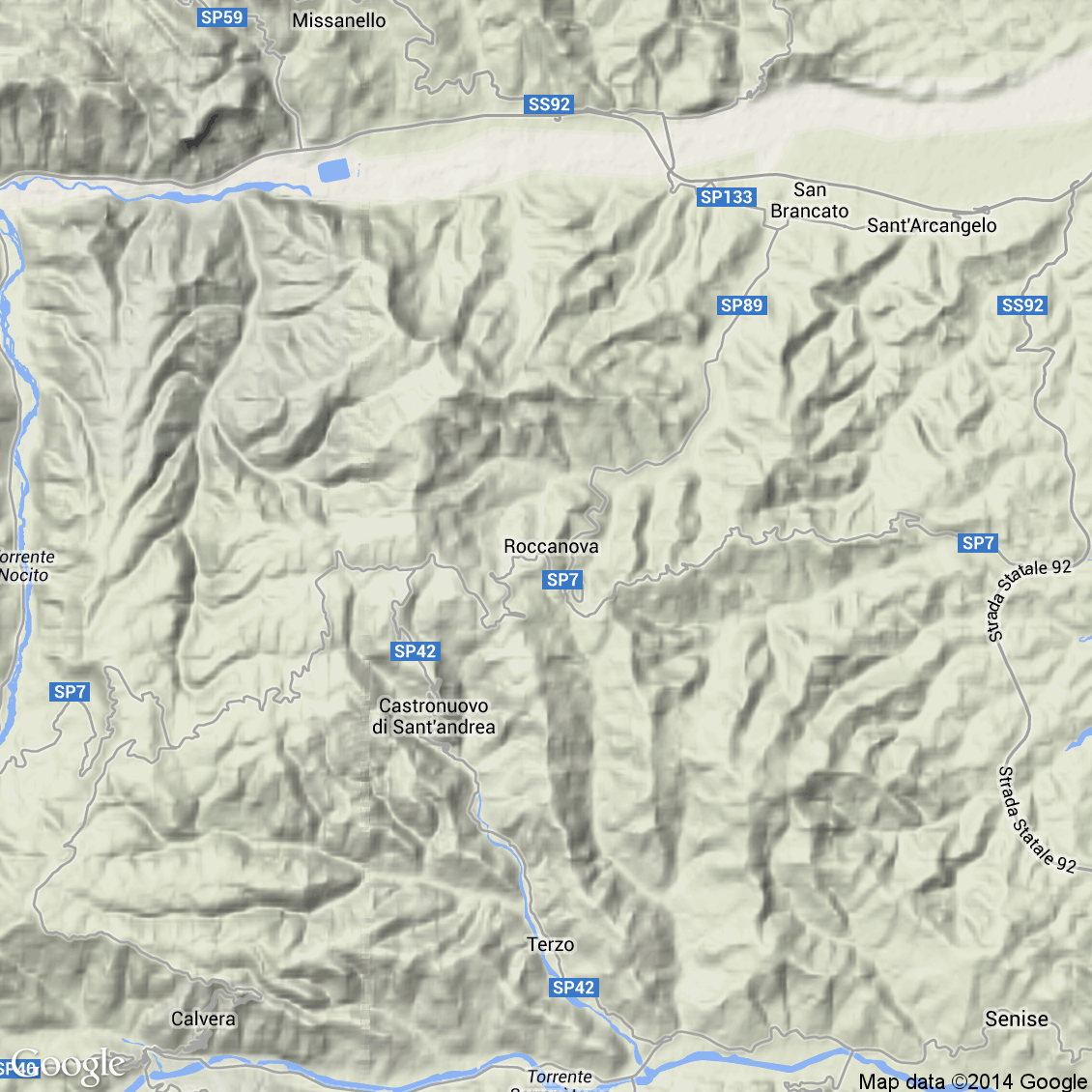 Foto aerea del Roccanova vista terrain