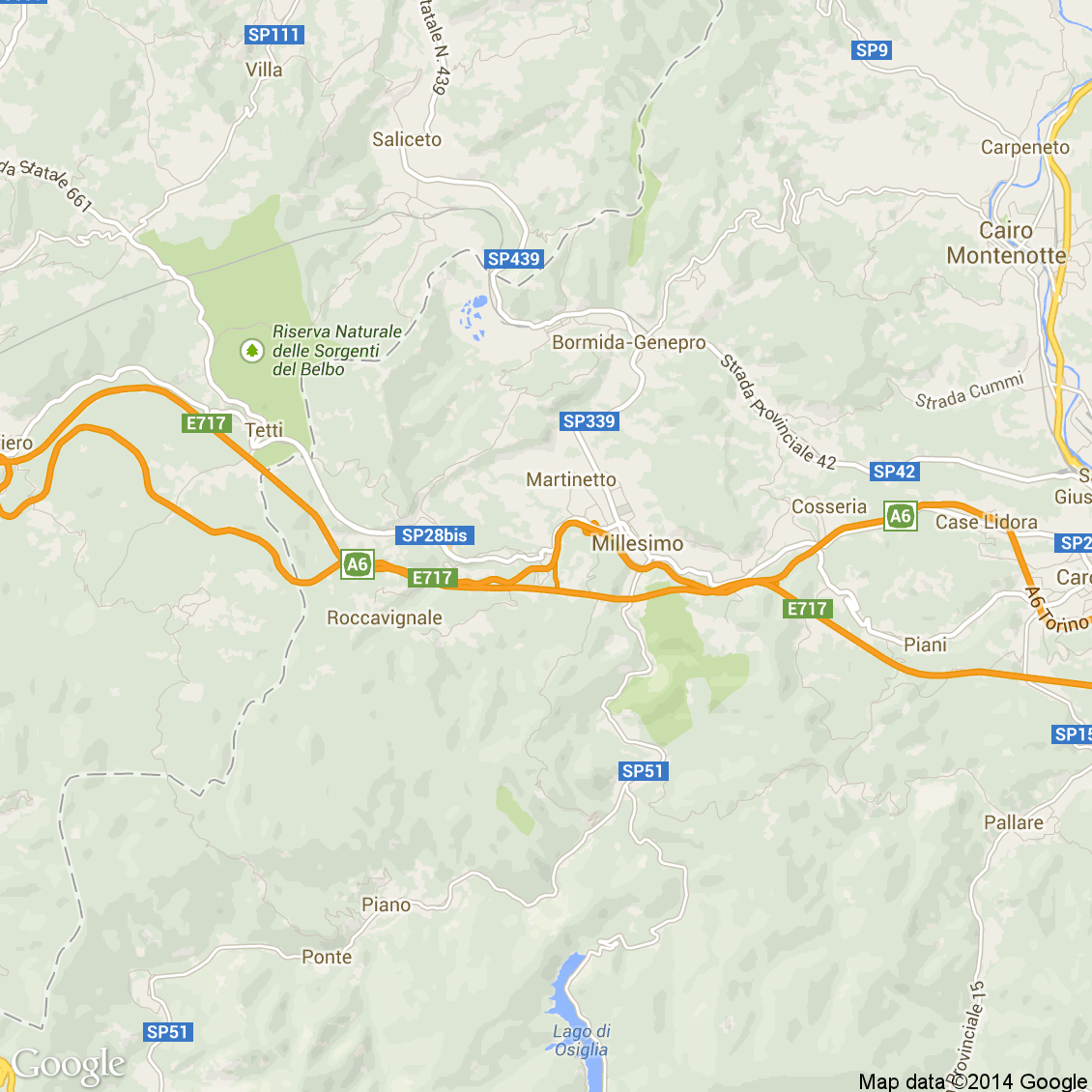 Foto aerea del Roccavignale vista roadmap
