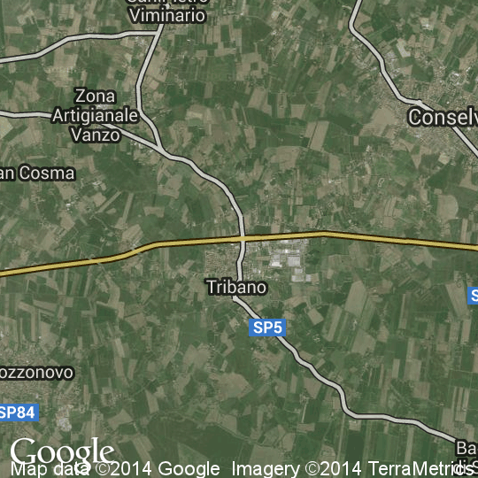 Mappa di Tribano, Cartine Stradali e Foto Satellitari