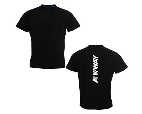 T-Shirt girocollo a maniche corte con logo stampato sul retro