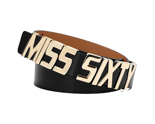 Cintura nera con logo Miss Sixty